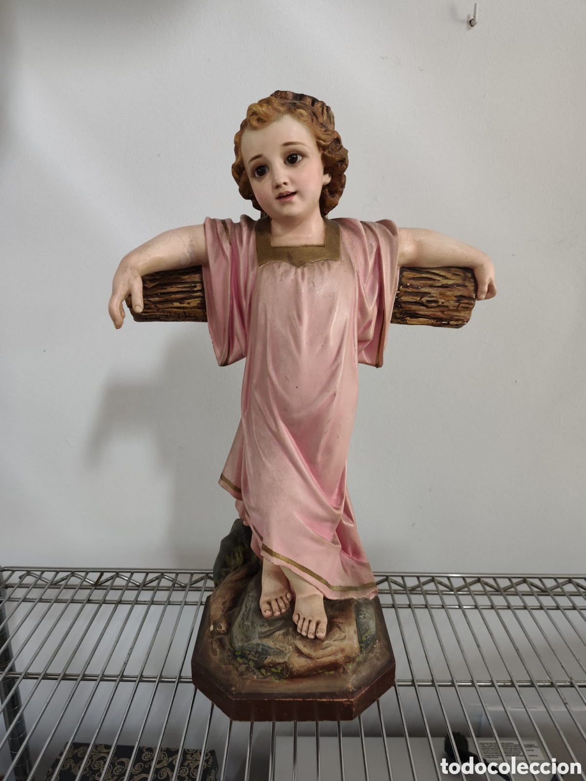 Antig&uuml;edades: Ni&ntilde;o Jes&uacute;s pasional El Arte Cristiano Olot 55cm
