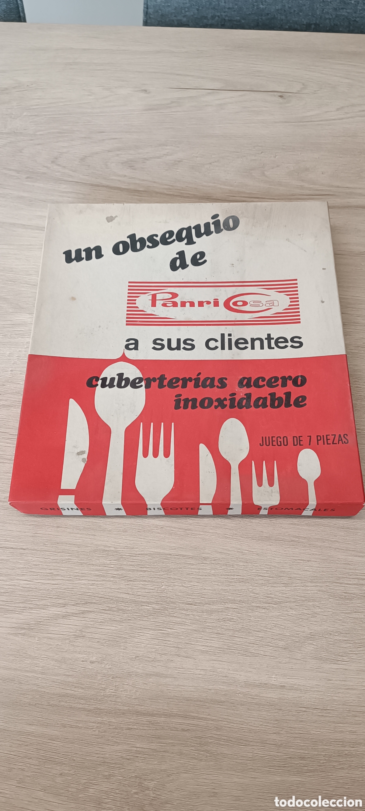 Antig&uuml;edades: Juego de cubiertos vintage Panricosa 7 piezas acero inoxidable