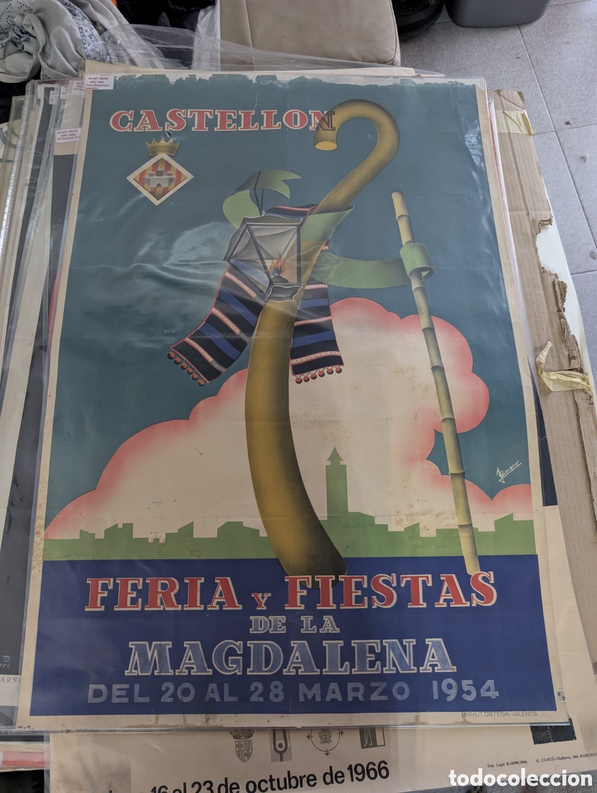 Antig&uuml;edades: Carteles antiguos lote de 14