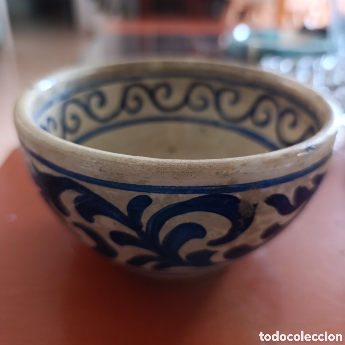 Antig&uuml;edades: Cer&aacute;mica Fajalauza antigua,cuenco 13.5 cm di&aacute;metro,8cm alto