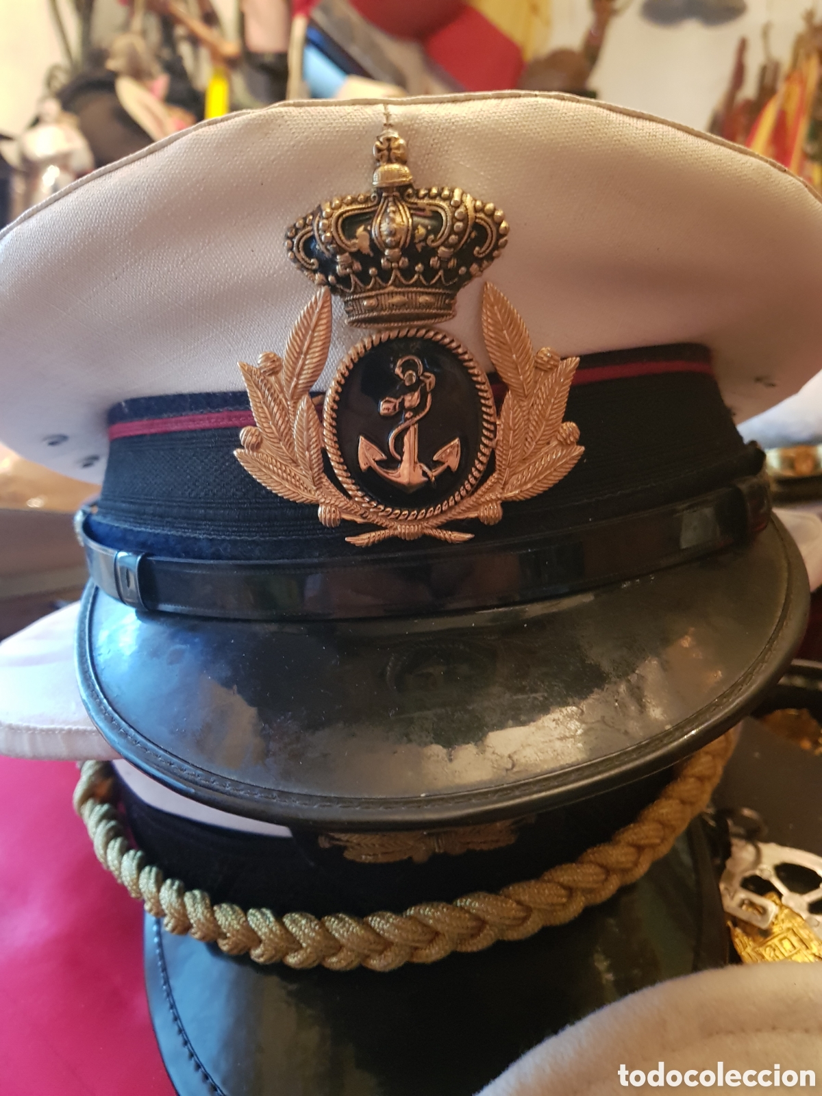 Antig&uuml;edades: ANTIGUA GORRA DE LA MARINA ESPA&Ntilde;OLA
