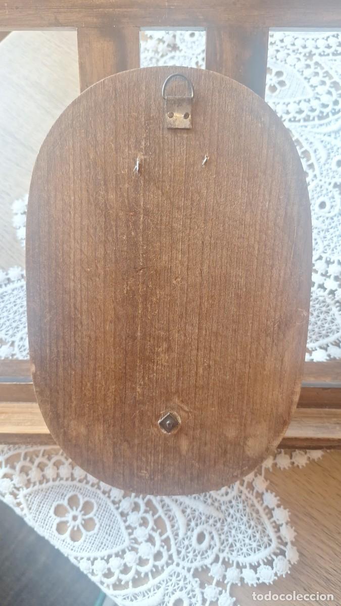 Antig&uuml;edades: Antigua Benditera de Madera y Bronce o Lat&oacute;n - Foto 6