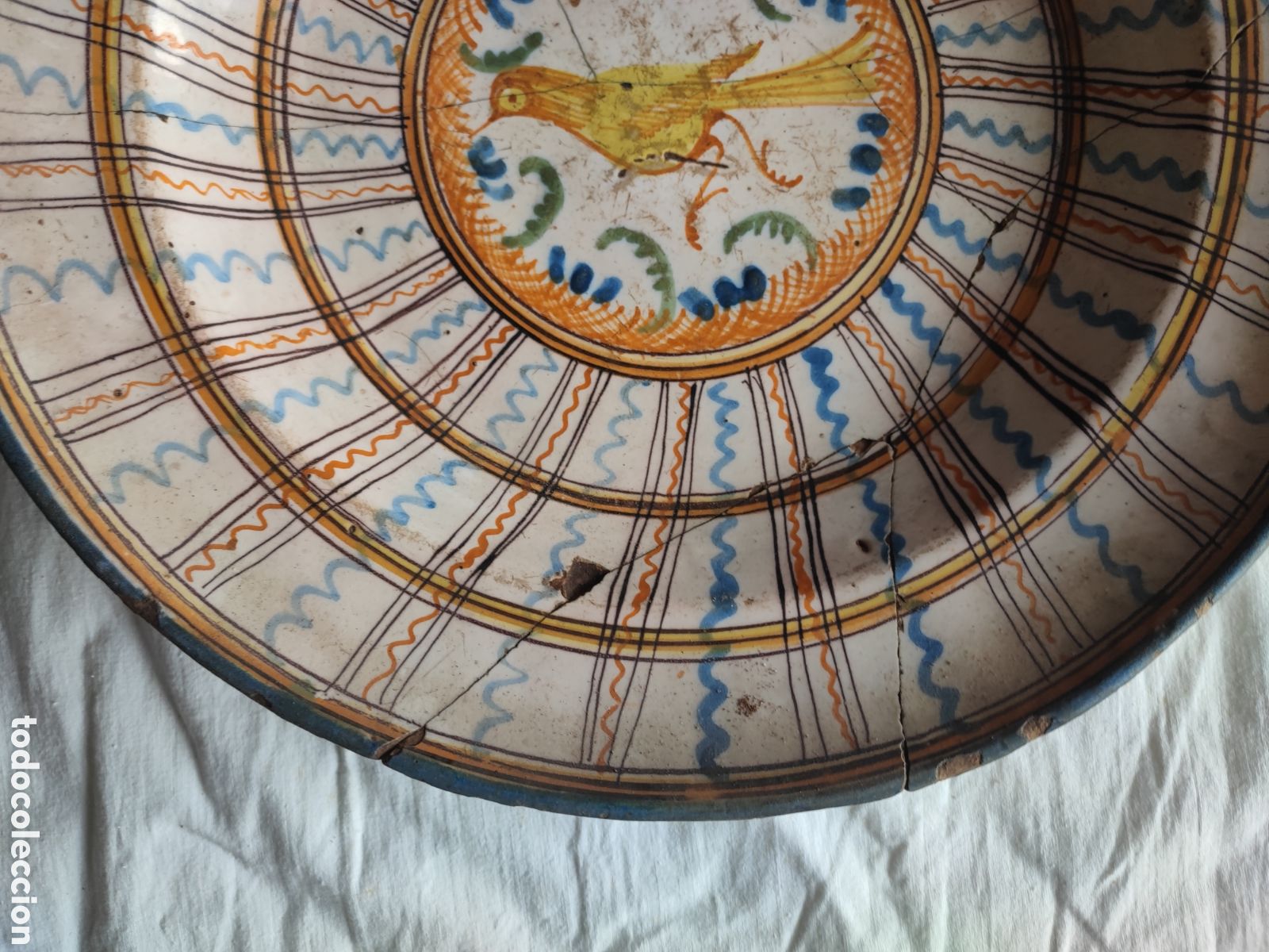 Antig&uuml;edades: ANTIGUO PLATO DE MANISES SIGLO XIX - Foto 4