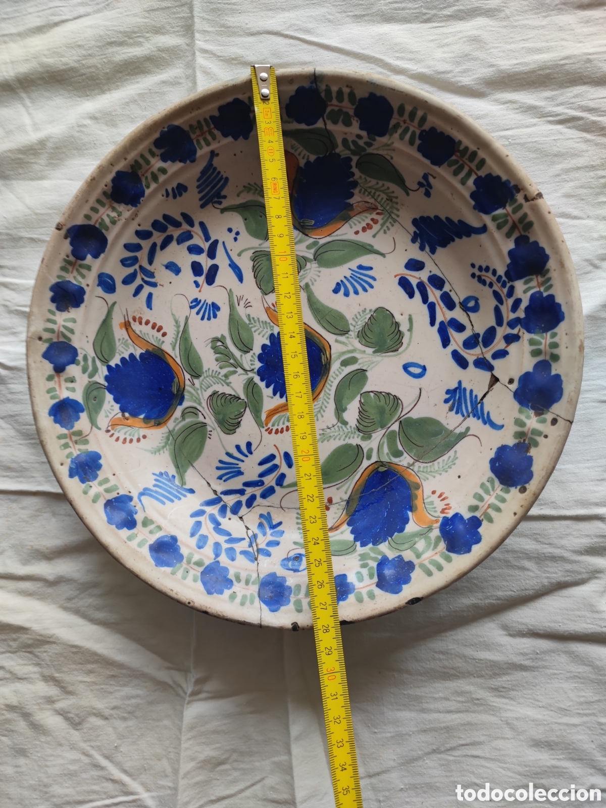 Antig&uuml;edades: PLATO ANTIGUO DE MANISES DEL SIGLO XIX - Foto 4