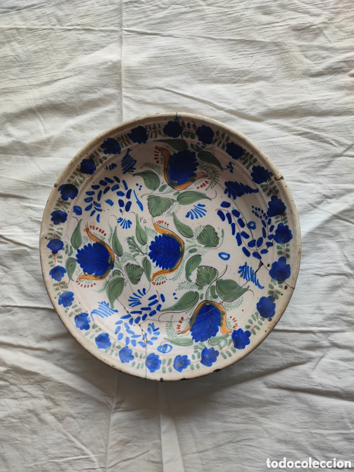 Antig&uuml;edades: PLATO ANTIGUO DE MANISES DEL SIGLO XIX - Foto 5