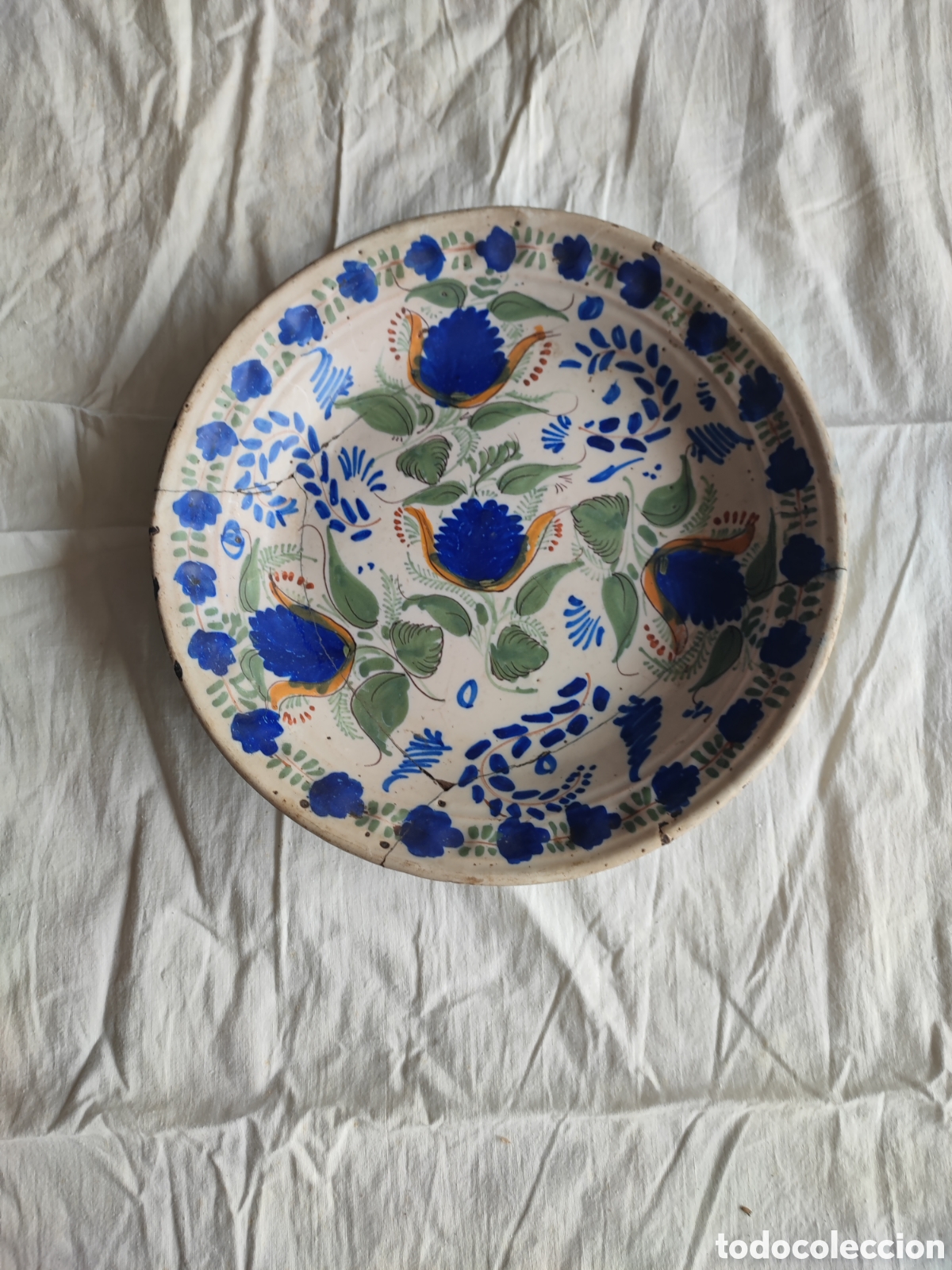 Antig&uuml;edades: PLATO ANTIGUO DE MANISES DEL SIGLO XIX