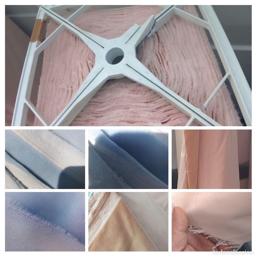 Antig&uuml;edades: antiguo terciopelo algodon, rosa palo bebe celeste y beige ideal virgen semana santa confecciones