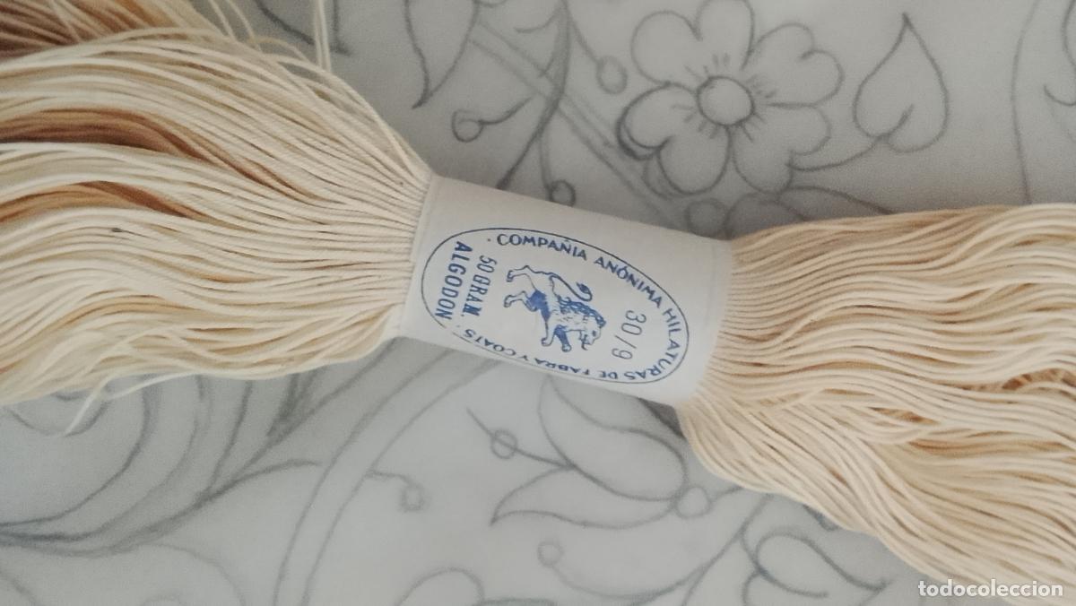 Antig&uuml;edades: 12 antiguas bobinas de 50 gramos o madejas de hiladuras hilos de algodon 30/90 crochet bordadados