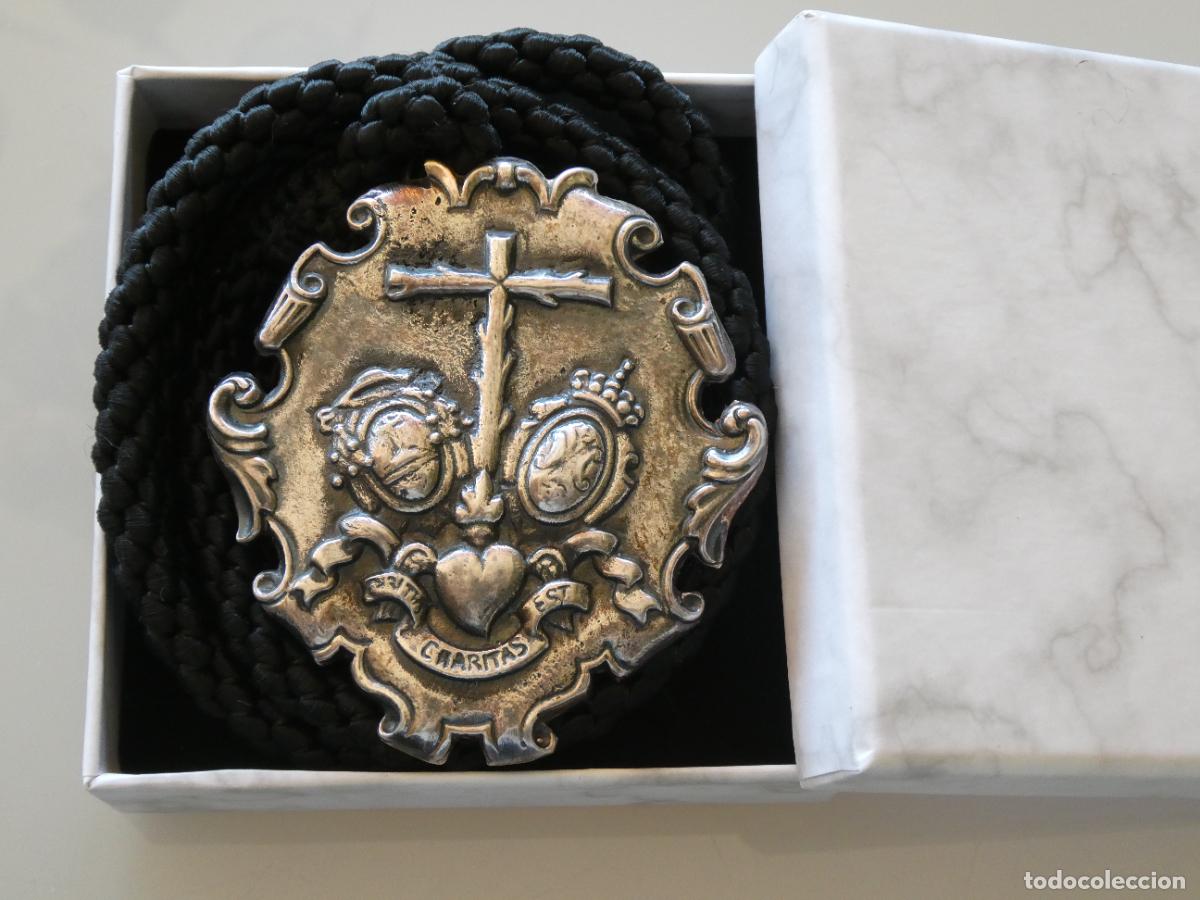 Antig&uuml;edades: MEDALLA MEDALL&Oacute;N RELIGIOSO. COFRAD&Iacute;A CRISTO AGON&Iacute;A MARIA PENAS M&Aacute;LAGA. CON CAJA 130GR