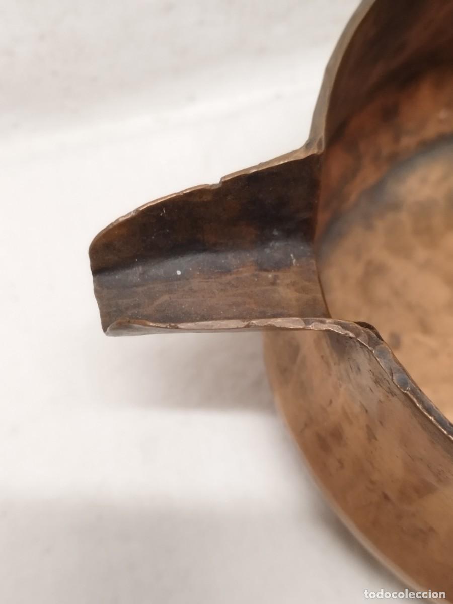 Antig&uuml;edades: Antiguo recipiente tipo jarra de cobre o aran. - Foto 4