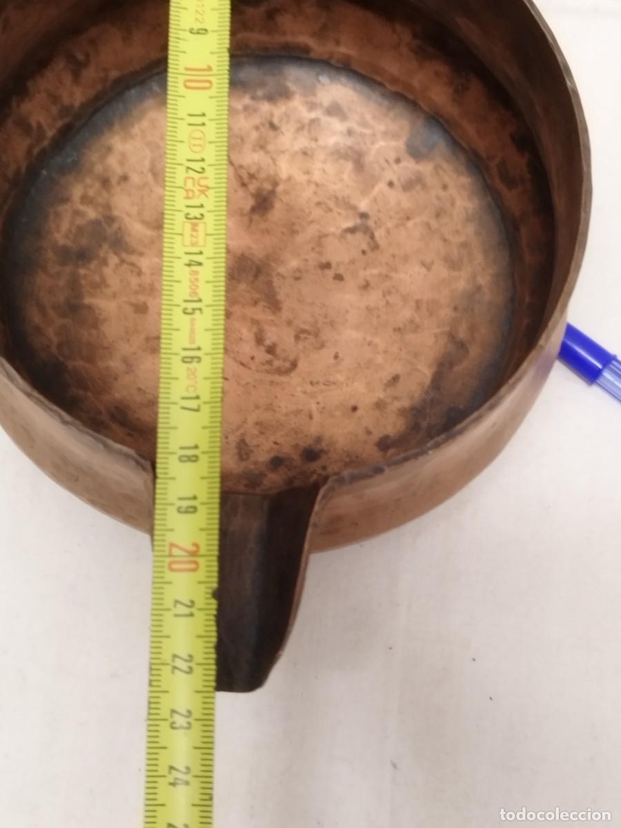Antig&uuml;edades: Antiguo recipiente tipo jarra de cobre o aran. - Foto 10