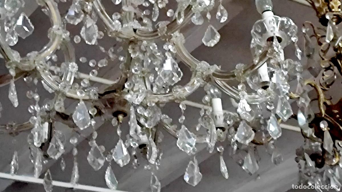 Antig&uuml;edades: Lampara de cristal de 10 luces SXX - Foto 6