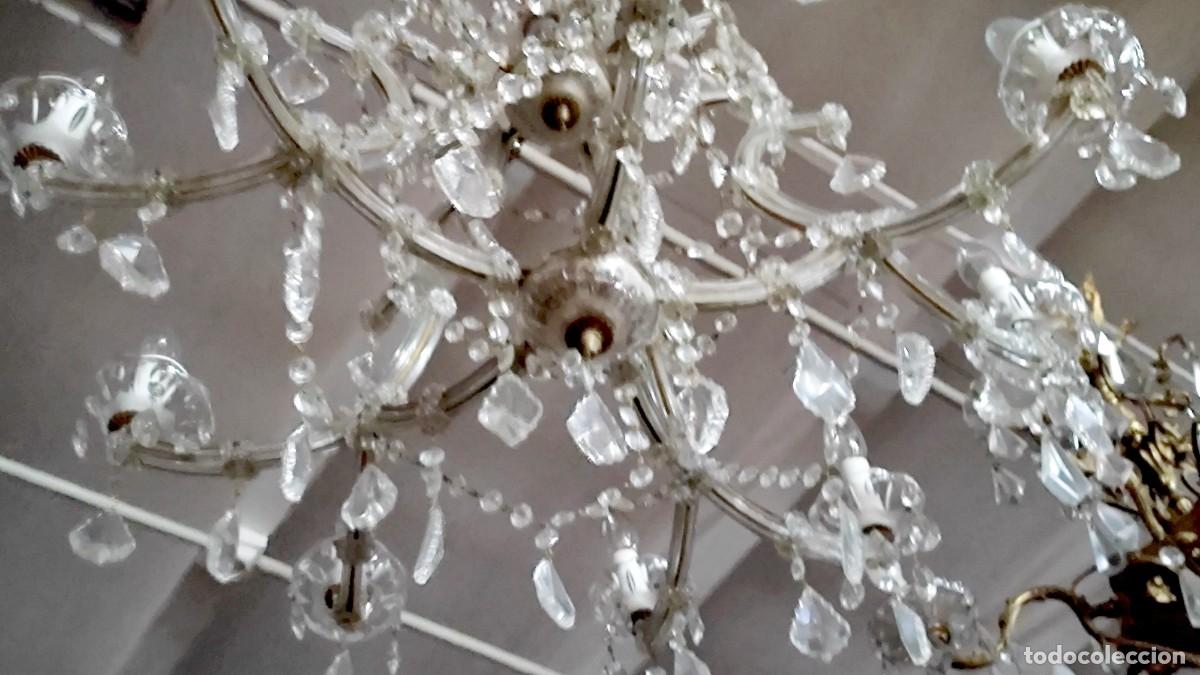 Antig&uuml;edades: Lampara de cristal de 10 luces SXX - Foto 8