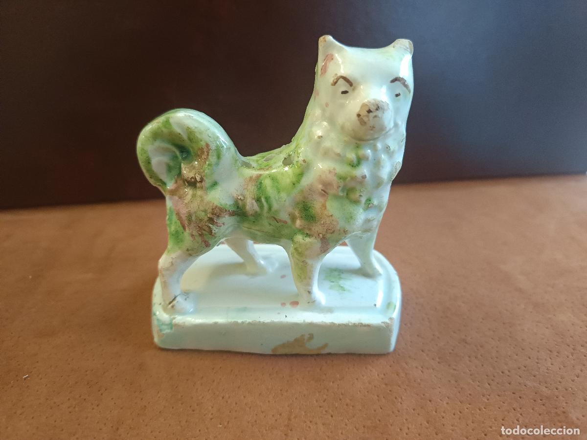 Antig&uuml;edades: FIGURA DE PERRO PALILLERO CERAMICA SARGADELOS, GALICIA, FINALES S. XIX, RARA