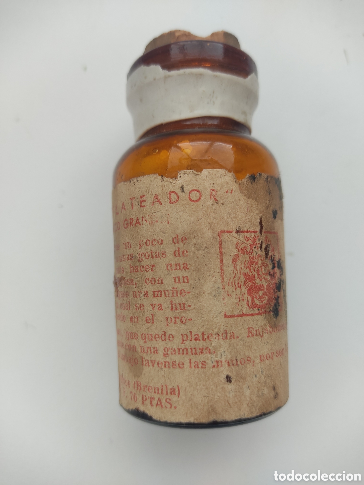 Antig&uuml;edades: ANTIGUO FRASCO &rdquo;EL REPLATEADOR&rdquo;