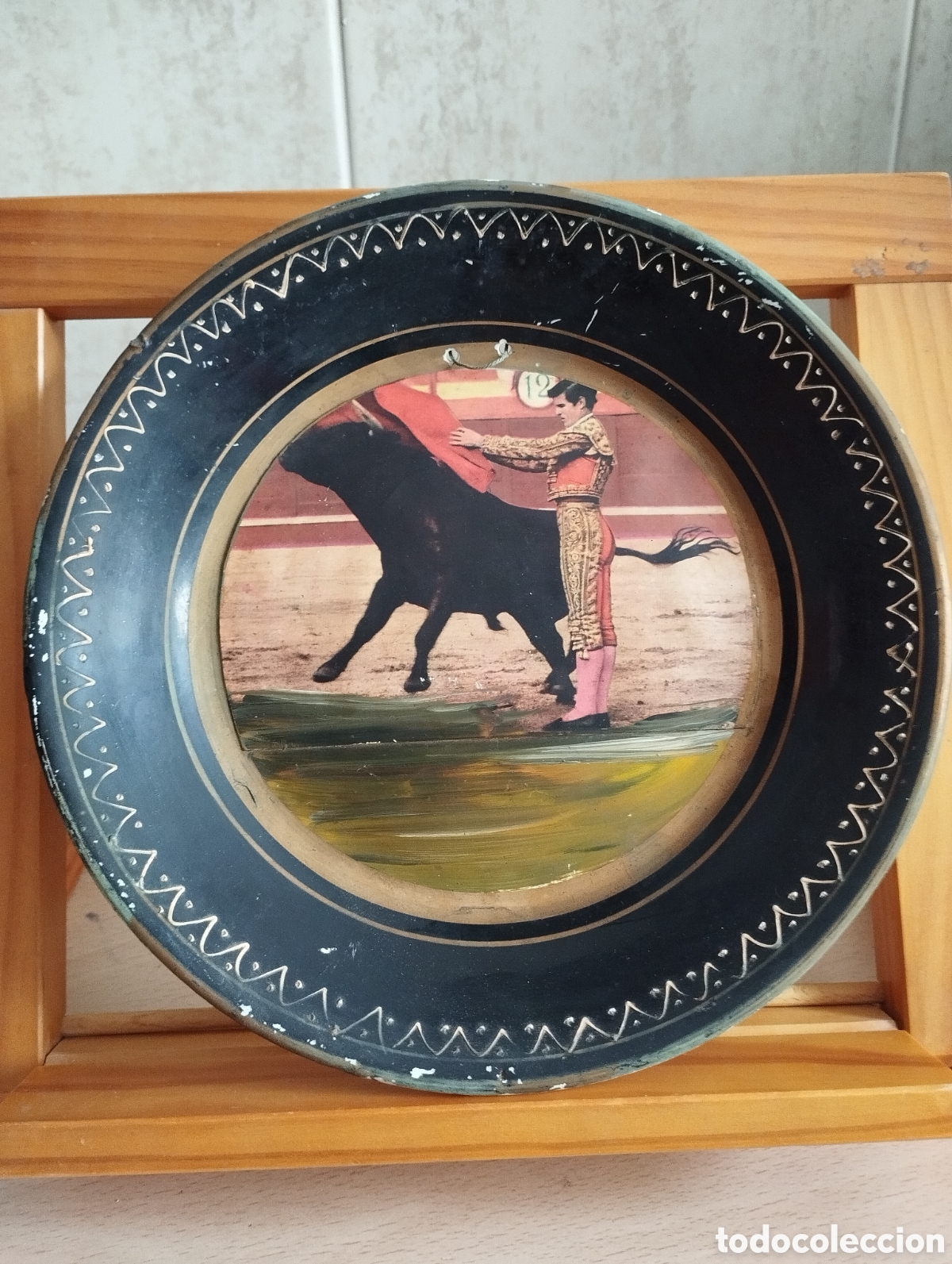 Antig&uuml;edades: ANTIGUO PLATO DECORADO TAURINO MANUEL BENITEZ EL CORDOBES