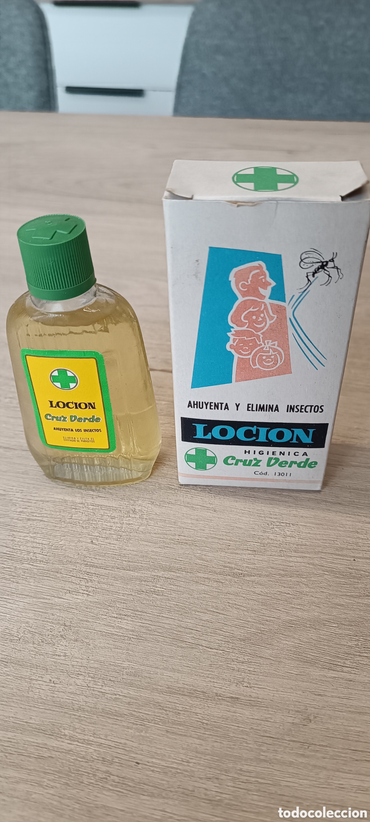 Antig&uuml;edades: Loci&oacute;n higi&eacute;nica cruz verde sin abrir a&ntilde;os 60/70