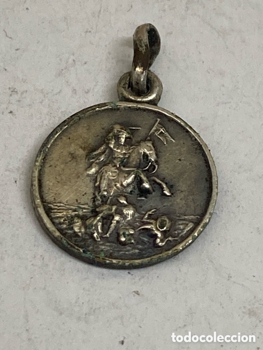 Antig&uuml;edades: Medalla de plata religiosa C582 - Foto 1