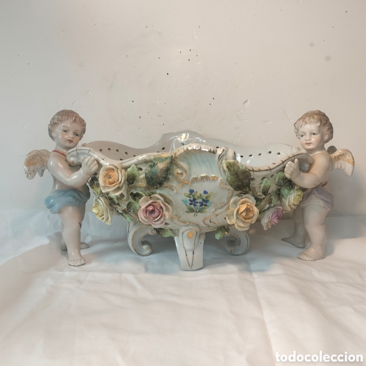Antig&uuml;edades: Centro Figuras &Aacute;ngeles Porcelana- Retier