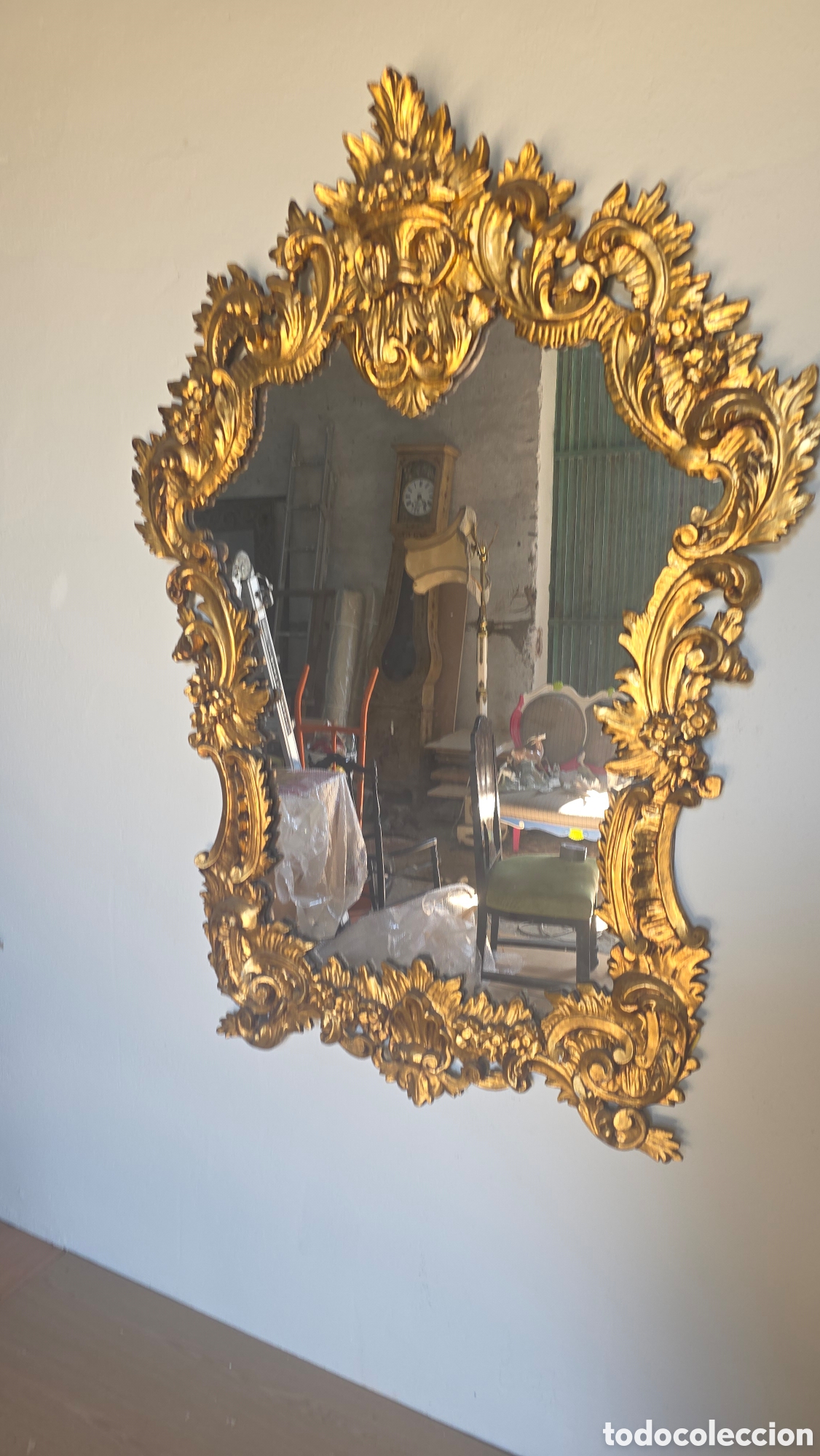 Antig&uuml;edades: Espejo cornucopia gran formato 1.68M - Foto 2