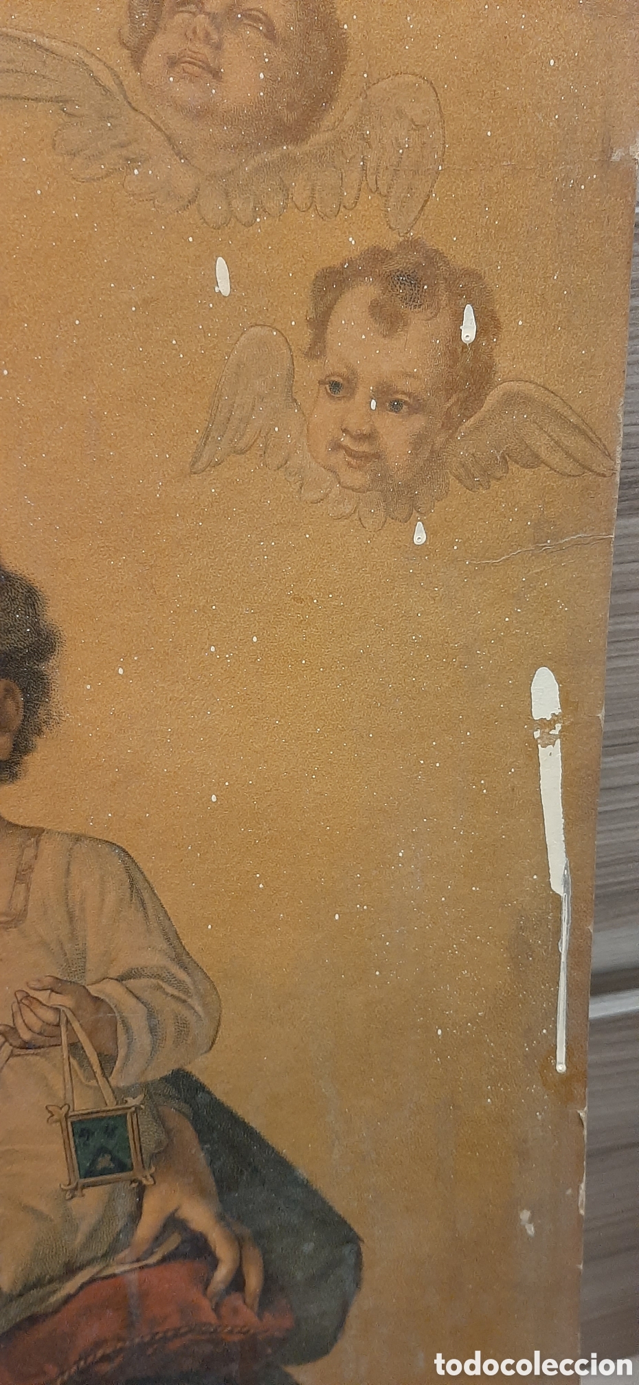 Antig&uuml;edades: Lamina de la Virgen del Carmen - Foto 3