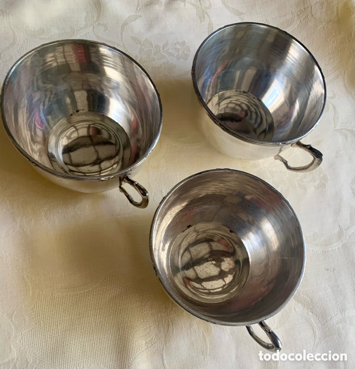 Antig&uuml;edades: Tazas plateadas vintage