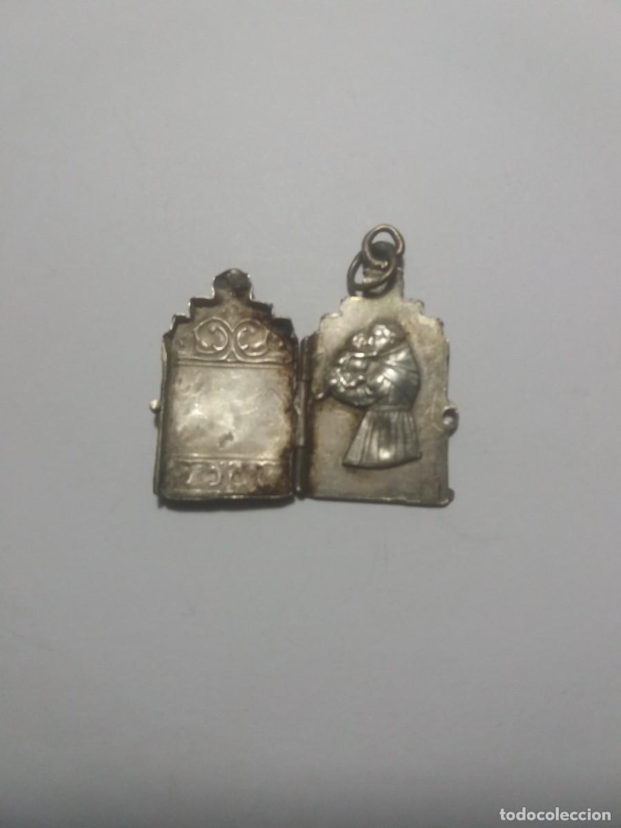 Antig&uuml;edades: Medalla Religiosa SAN ANTONIO DE PADUA -Recuerdo de Palma-plata