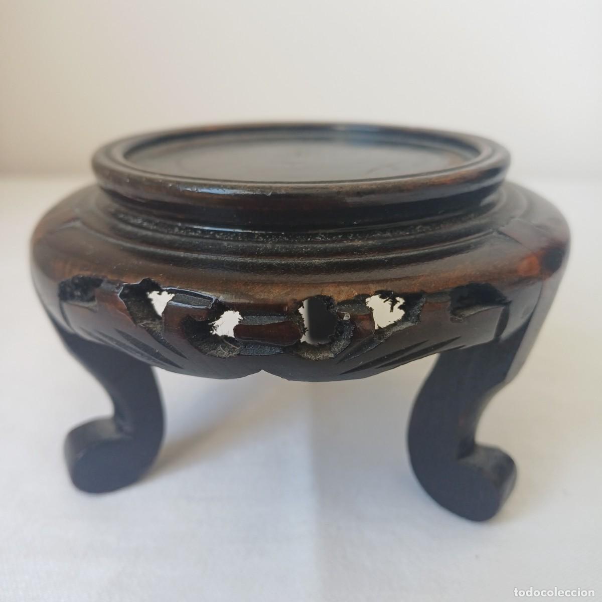 Antig&uuml;edades: Antique Chinese Hardwood Display Stand - 10cm Diameter