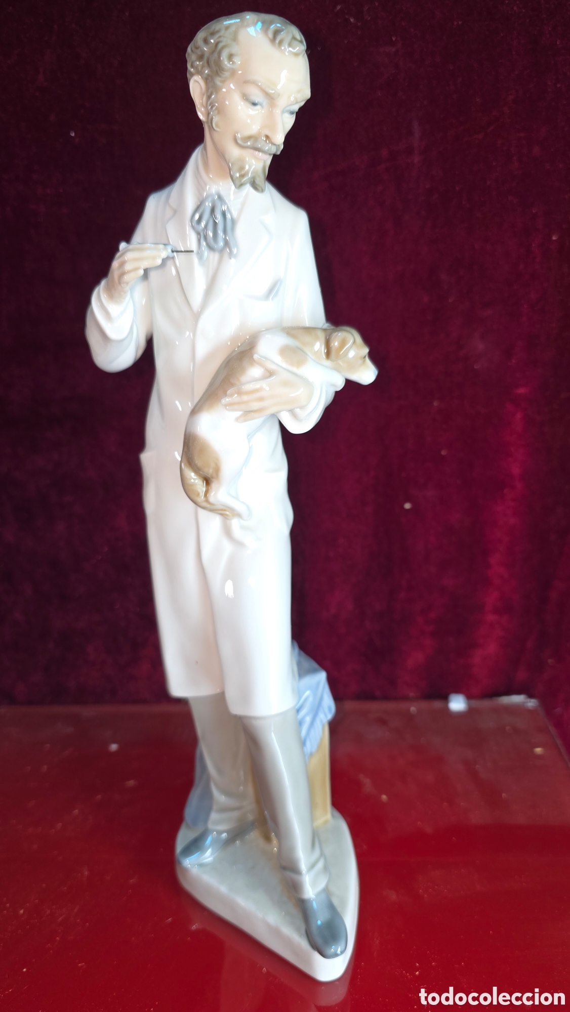 Antig&uuml;edades: Figura veterinario porcelana lladro
