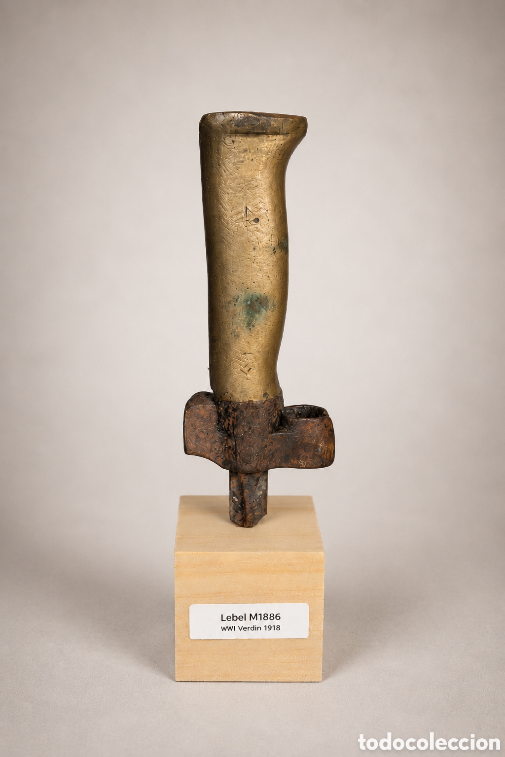 Antig&uuml;edades: Mango de bayoneta francesa Lebel WWI / Verd&uacute;n 1916 &ndash; pieza hist&oacute;rica