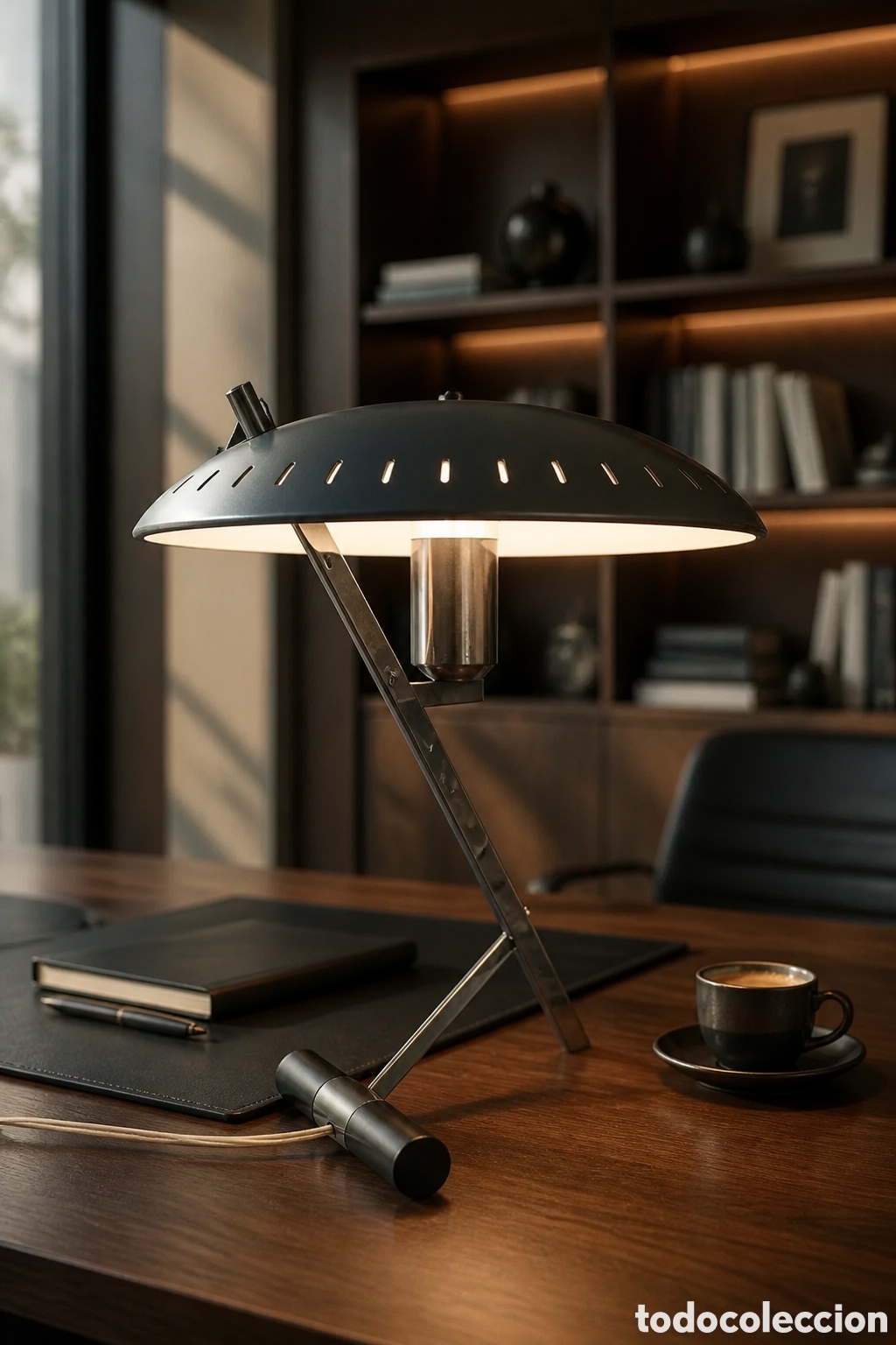 Antig&uuml;edades: L&aacute;mpara de mesa Louis Kalff para Philips de la d&eacute;cada de 1950, conocida frecuentemente como....