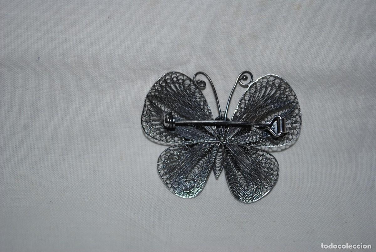 Antig&uuml;edades: BROCHE DE PLATA , EN FORMA DE MARIPOSA . - Foto 2