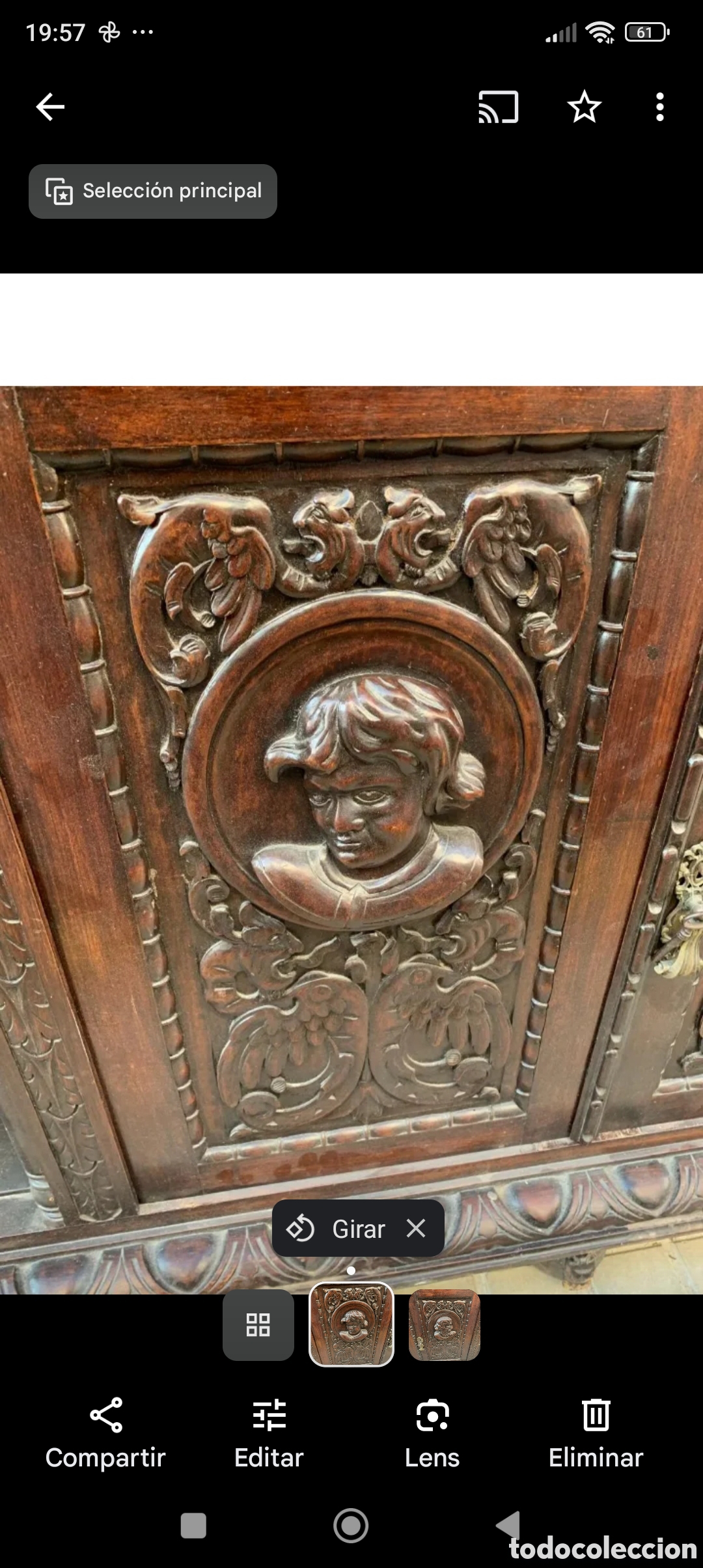 Antig&uuml;edades: MUEBLE ANTIGUO TALLADO - Foto 3