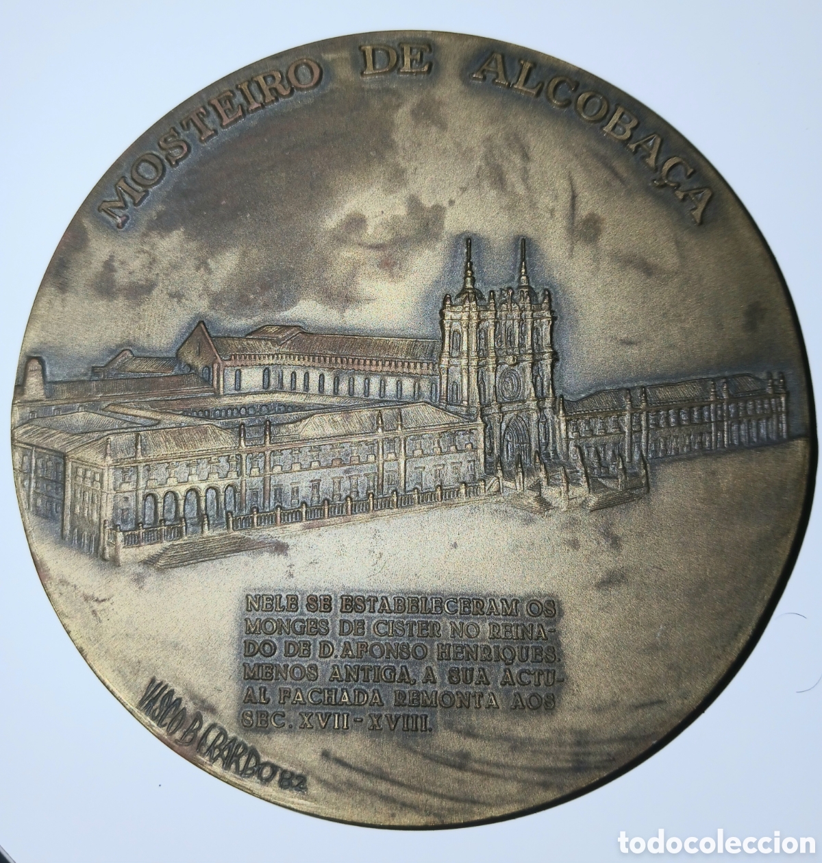 Antig&uuml;edades: Medalla de Bronce Monasterio de Alcoba&ccedil;a - Vasco Berardo - Edici&oacute;n Limitada 258/700, 244gr. 9cm.