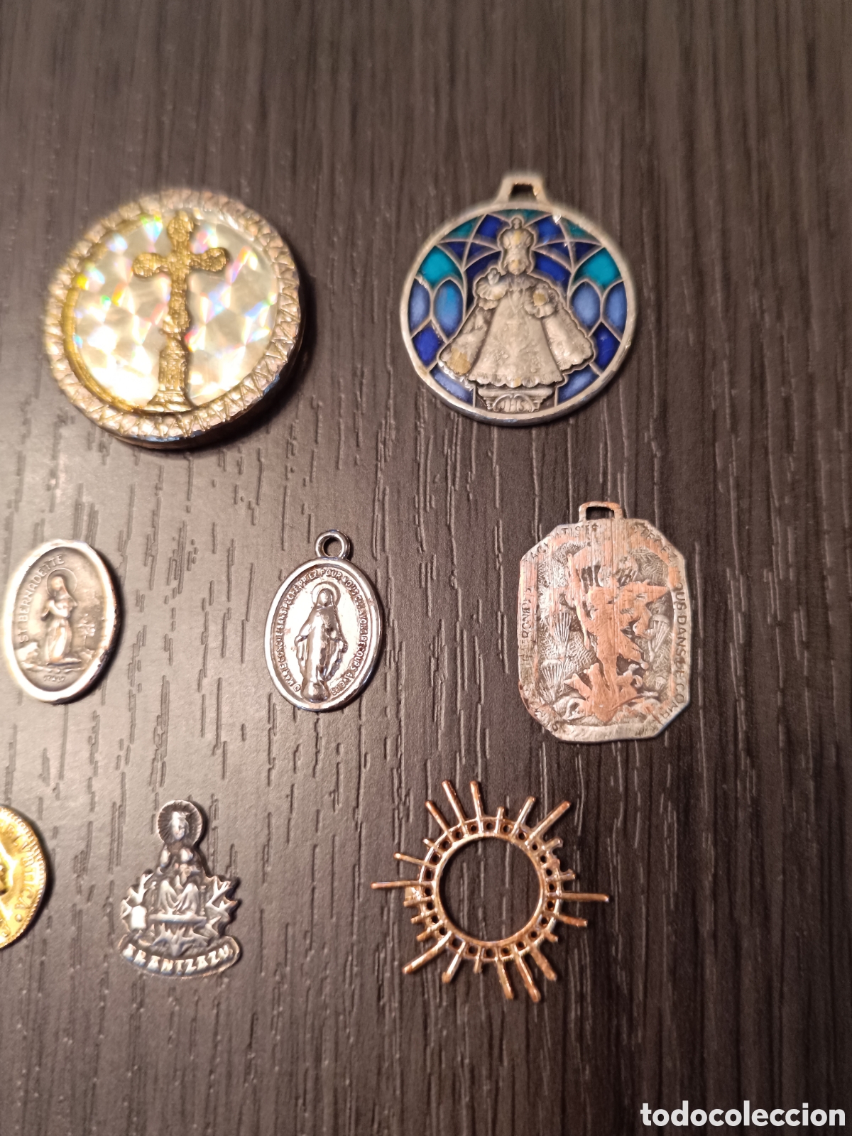 Antig&uuml;edades: Lote 12 Objetos Art&iacute;culos Eclesi&aacute;sticos - Foto 2