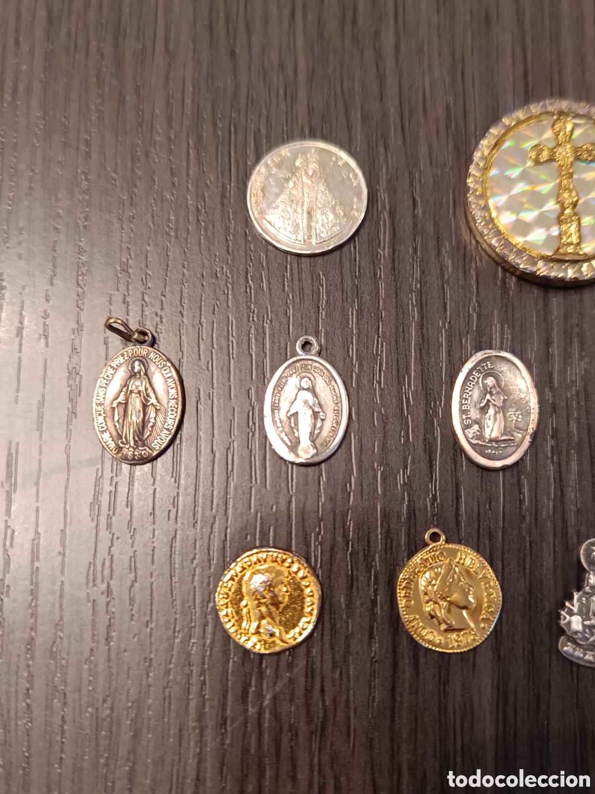 Antig&uuml;edades: Lote 12 Objetos Art&iacute;culos Eclesi&aacute;sticos - Foto 3