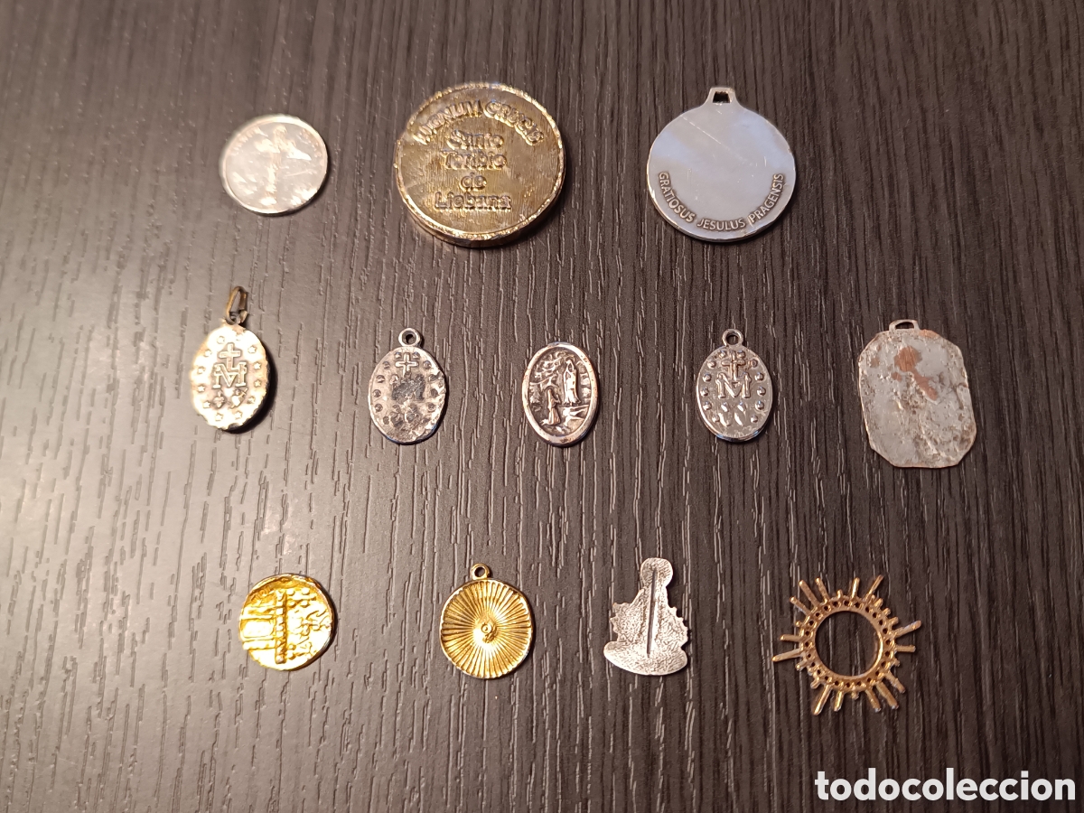 Antig&uuml;edades: Lote 12 Objetos Art&iacute;culos Eclesi&aacute;sticos - Foto 4