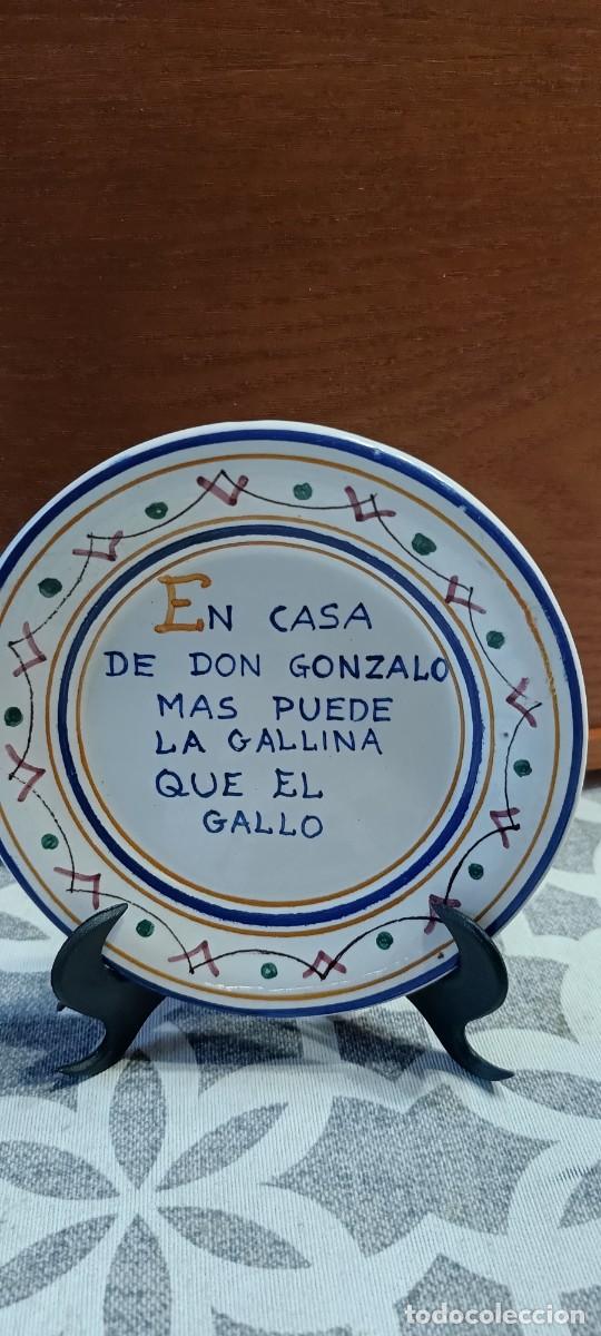 Antiquit&eacute;s: Plato porcelana con refran