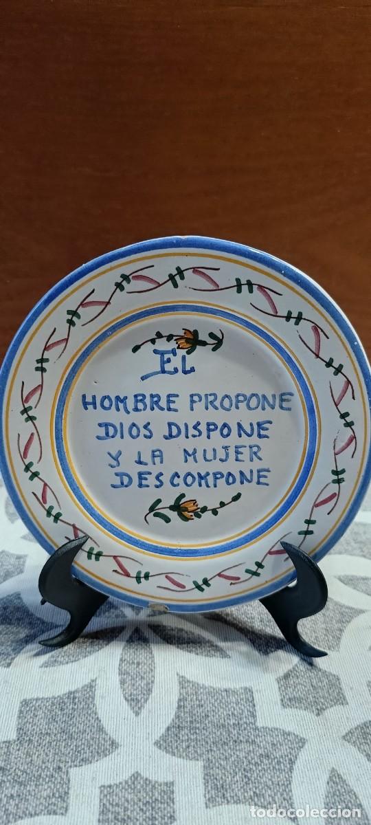 Plato de porcelana con frase