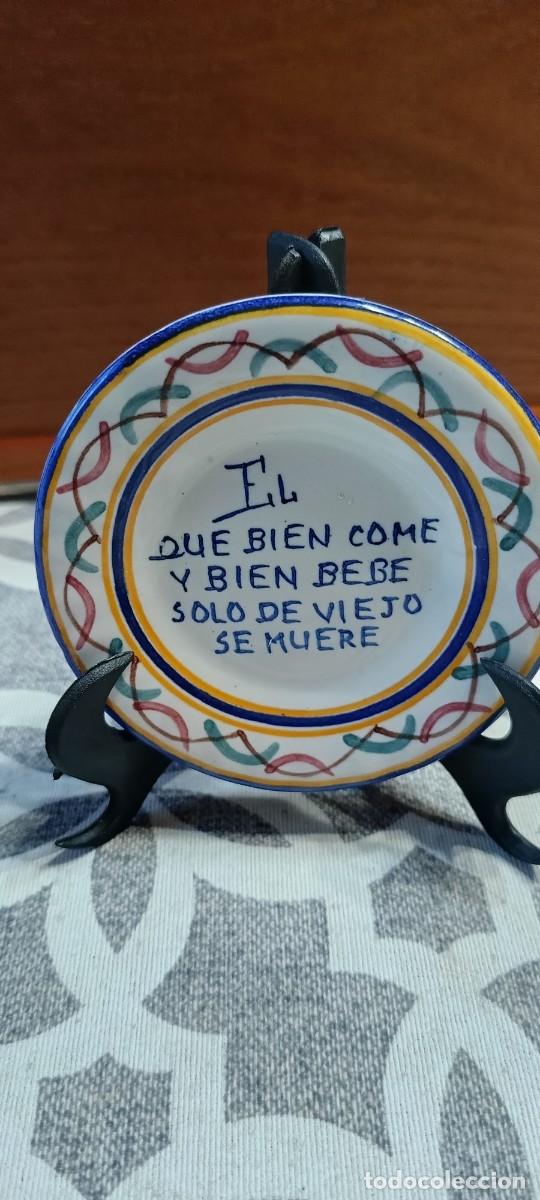 Plato de porcelana con refran