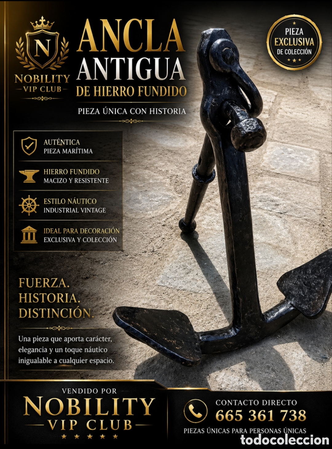 Antig&uuml;edades: Ancla antig&uuml;o de barco