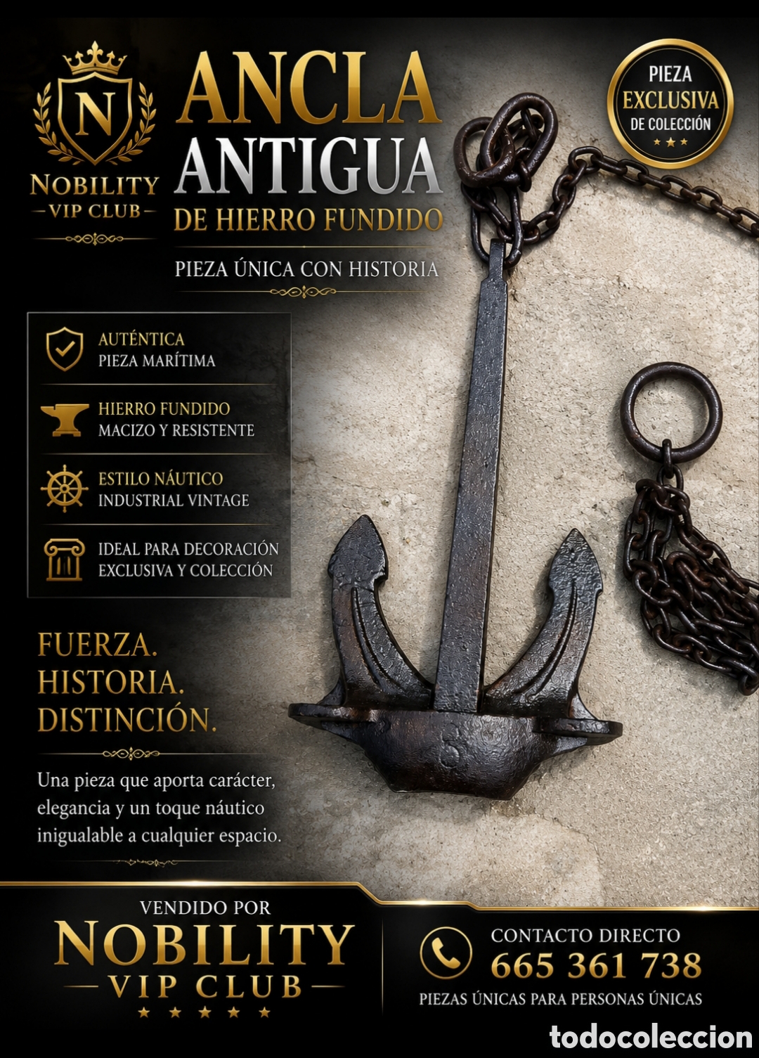 Antig&uuml;edades: Ancla antig&uuml;o de barco - Foto 7