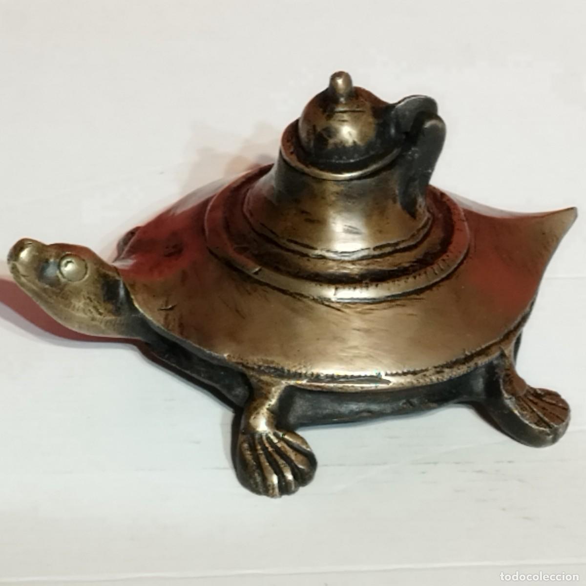 Antig&uuml;edades: TINTERO FORMA DE TORTUGA