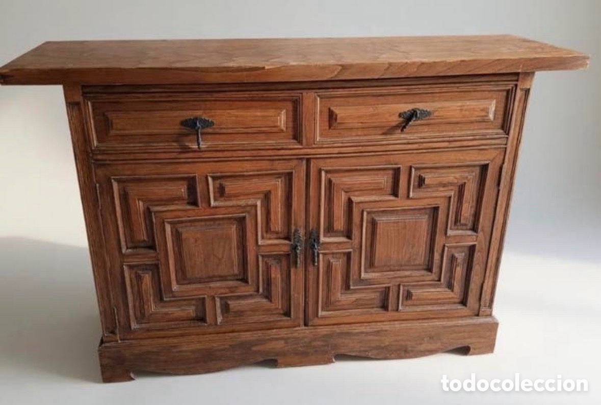 Antig&uuml;edades: 19th-century Spanish Baroque style credenza / solid walnut - Foto 1