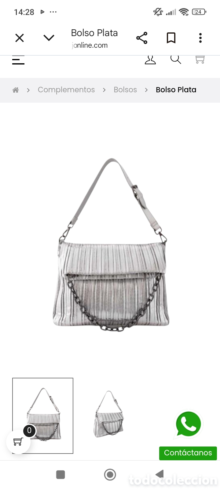 Antig&uuml;edades: Bolso Plata asa cadena - Foto 2
