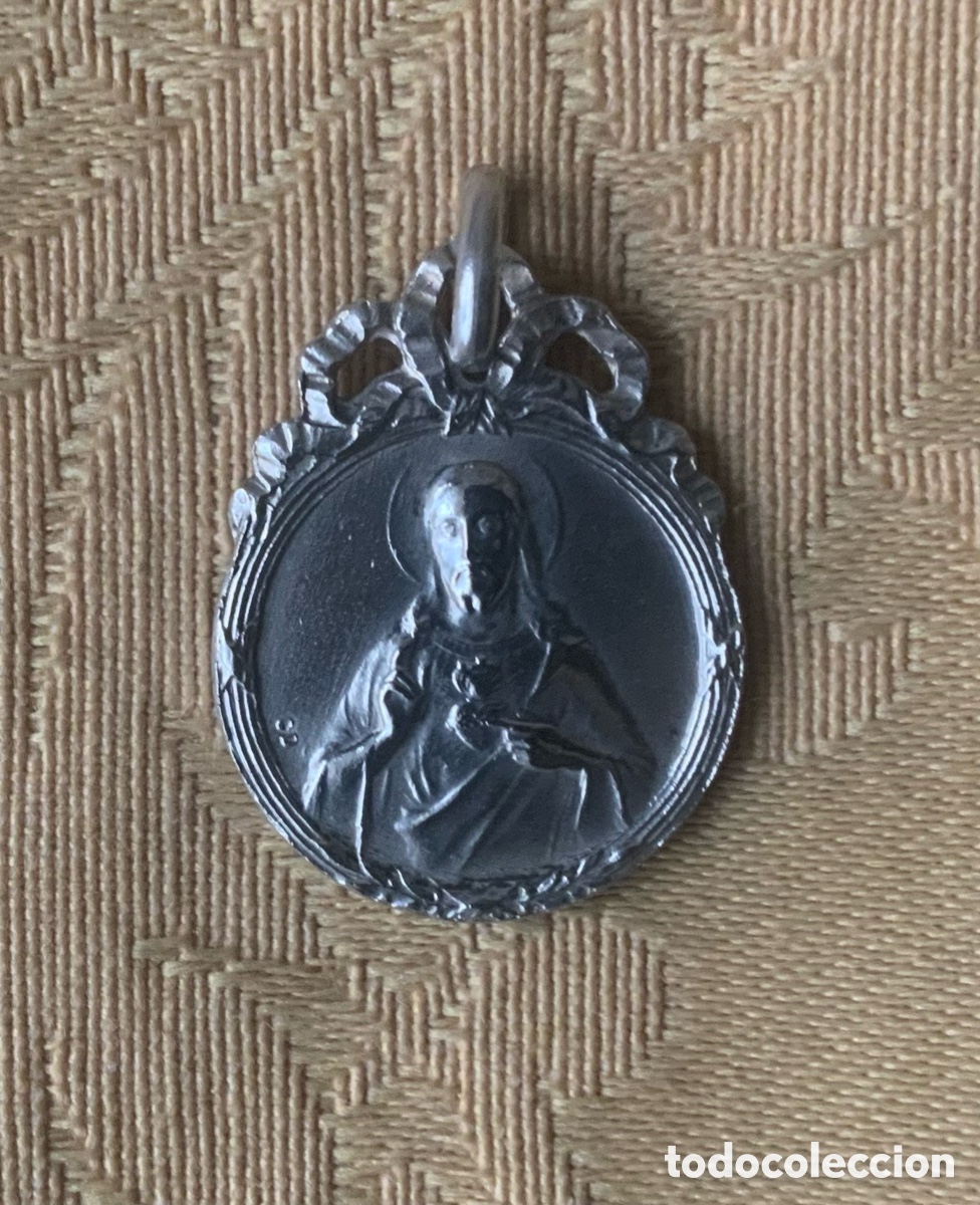Antig&uuml;edades: ANTIGUA MEDALLA FRANCESA SAGRADO CORAZON