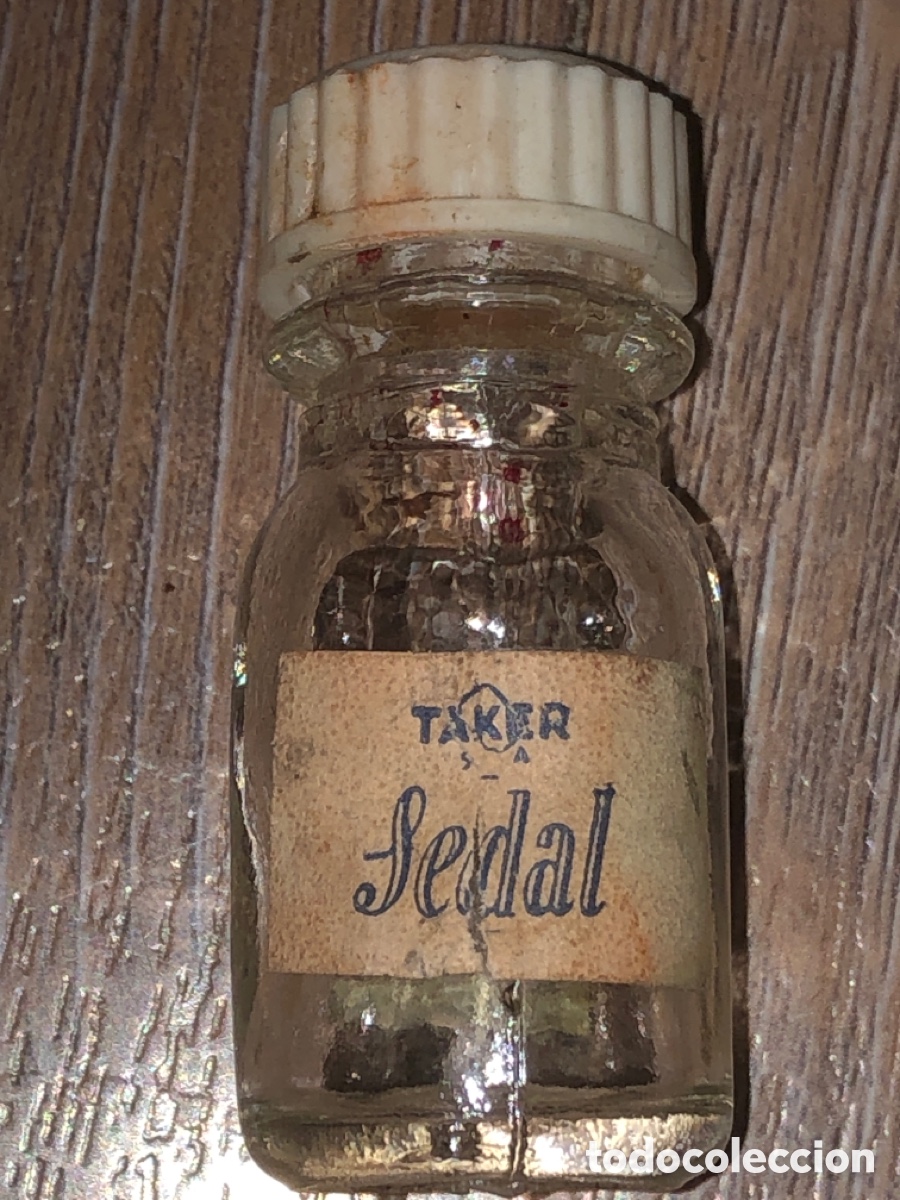 Antig&uuml;edades: Frasco antiguo sedal taquee (carm&iacute;n 8)