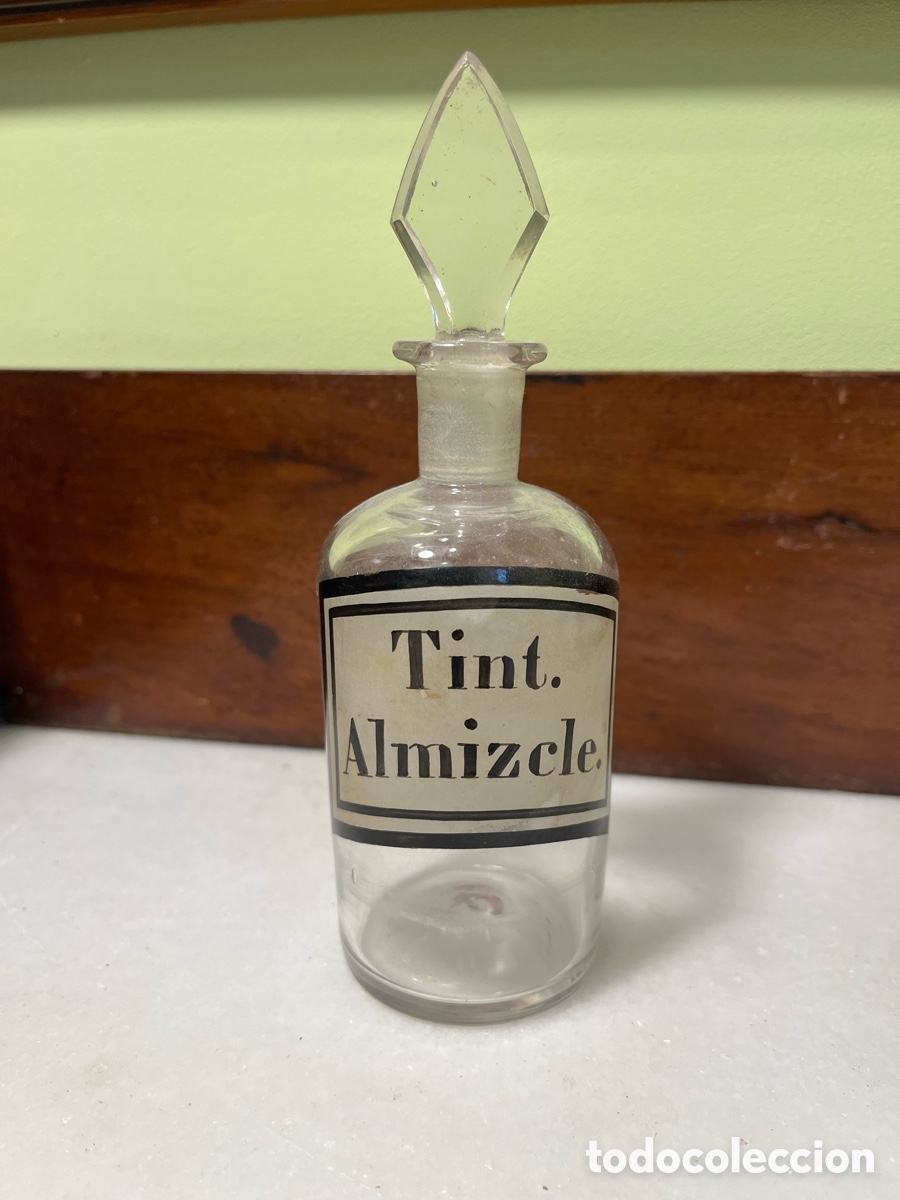 Antig&uuml;edades: Bote de farmacia de Tintura de Almizcle
