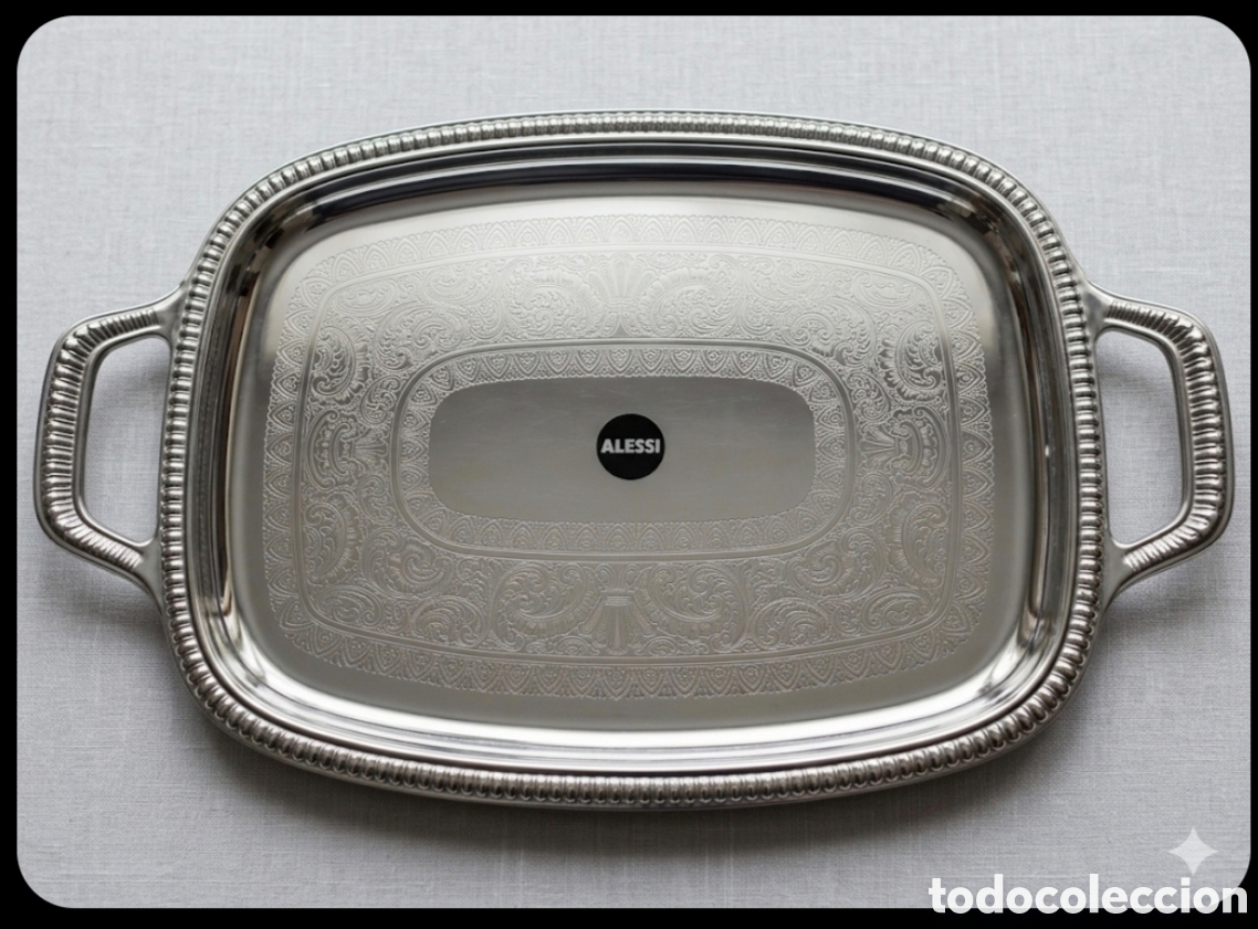 Antiguidades: ALESSI &rdquo;Elegante Bandeja ALESSI - Acero Inoxidable 18/10 - Dise&ntilde;o Italiano Programma 6 - Sellada&rdquo;