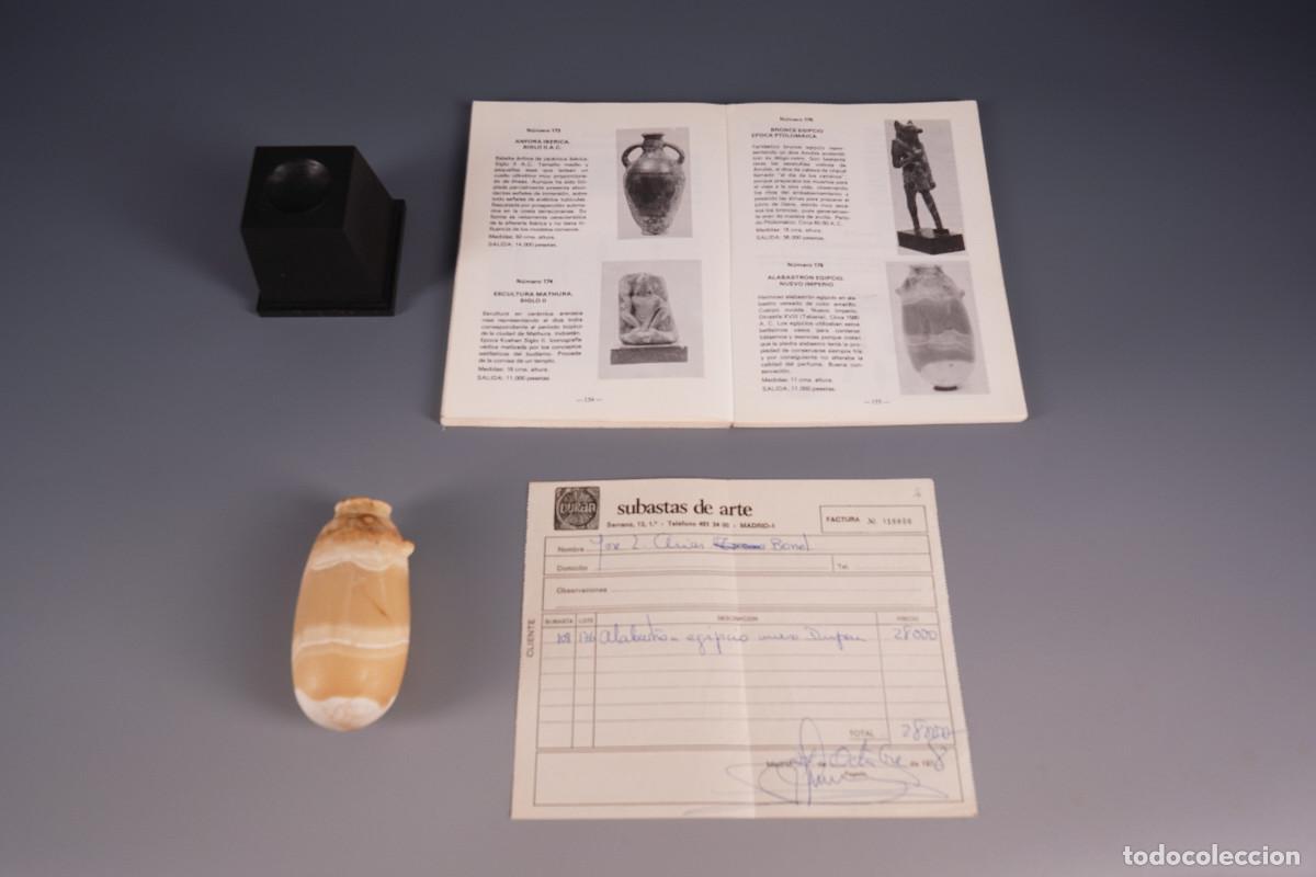 Antig&uuml;edades: Alabastr&oacute;n Egipcio con documentaci&oacute;n - Foto 12
